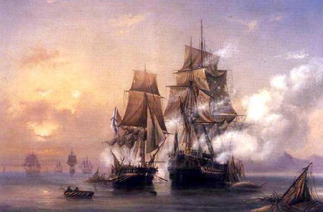 Alexey Bogolyubov Capturing of Swedish 44-gun frigate Venus by Russian 22-gun cutter Merkuriy of June 1, 1789.